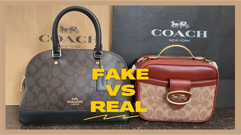 pictures of real and fake coach bags|real coach purse.